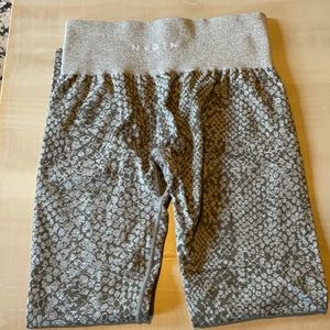 NVGTN Khaki Snakeskin Leggings Size Large